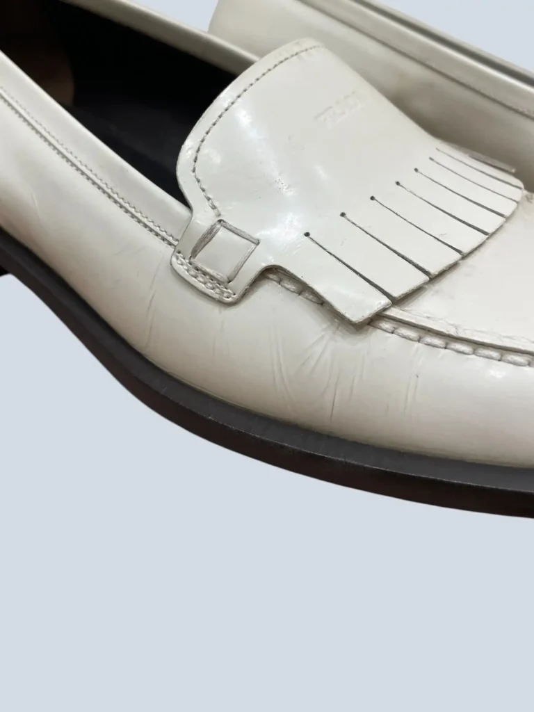 Brushed leather fringed loafers, 38., photo 8 of 9
