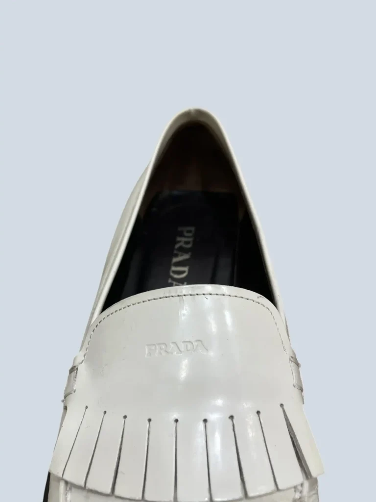 Brushed leather fringed loafers, 38., photo 7 of 9
