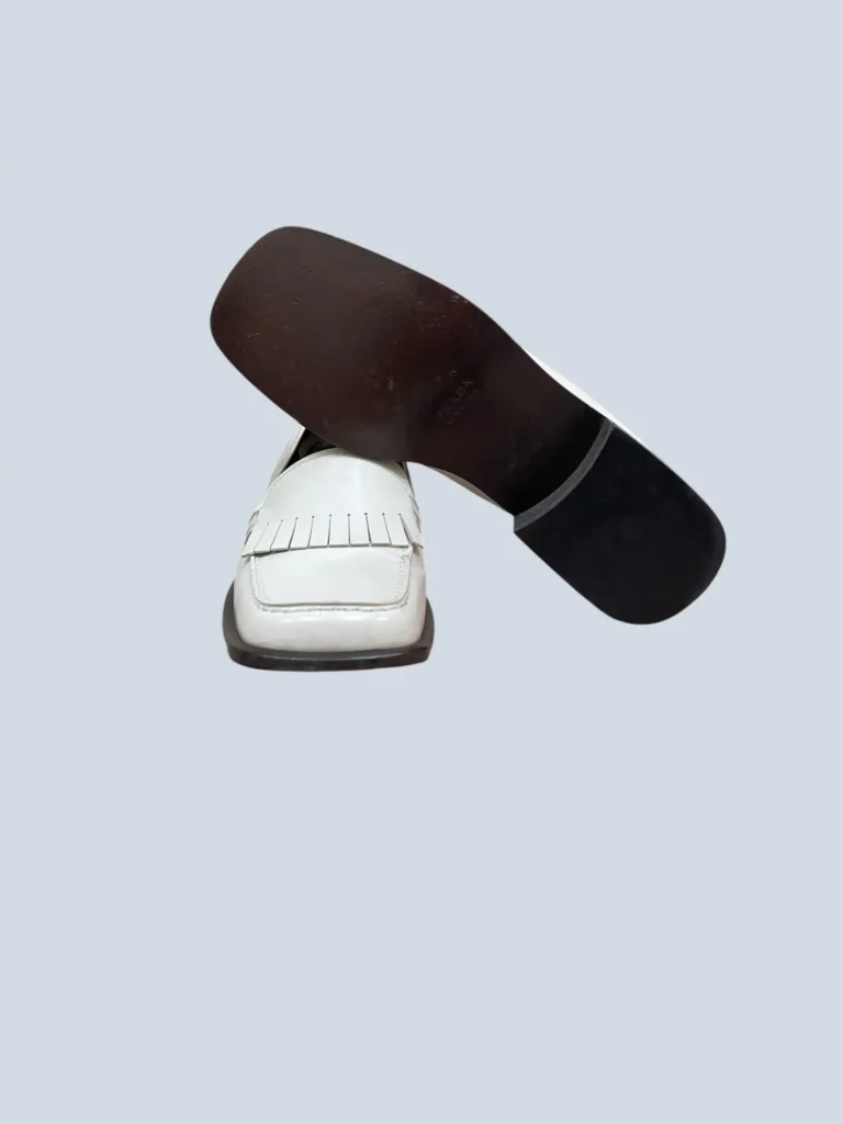 Brushed leather fringed loafers, 38., photo 5 of 9