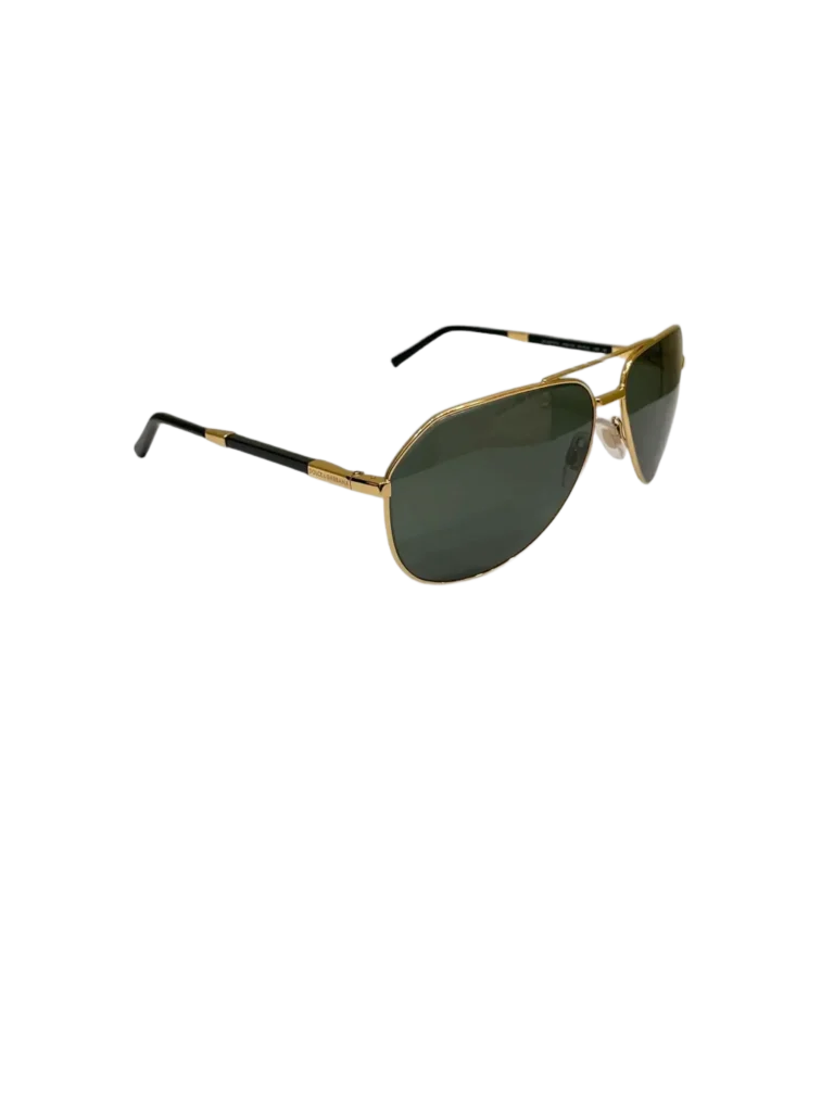 Occhiali da sole aviator Gold Edition.