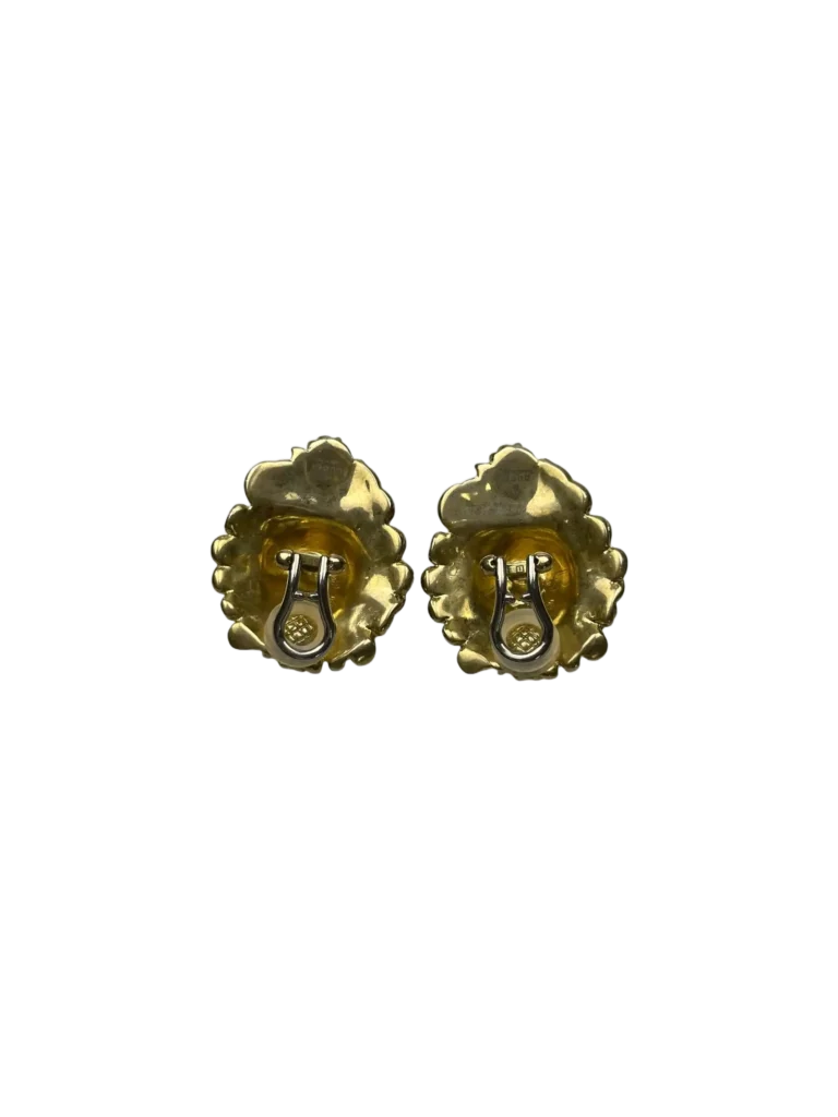 Orecchini a clip testa di leone con cristallo Swarovski., foto 3 di 4