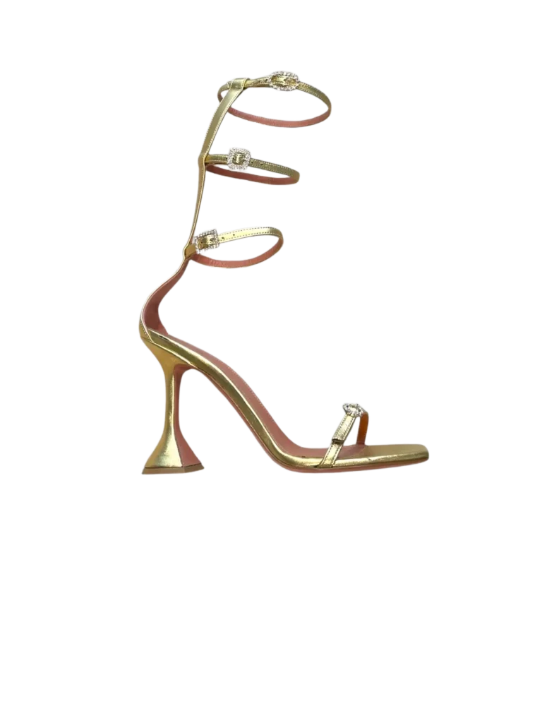 Sandali Robyn in pelle con cinturini e cristalli, 38.