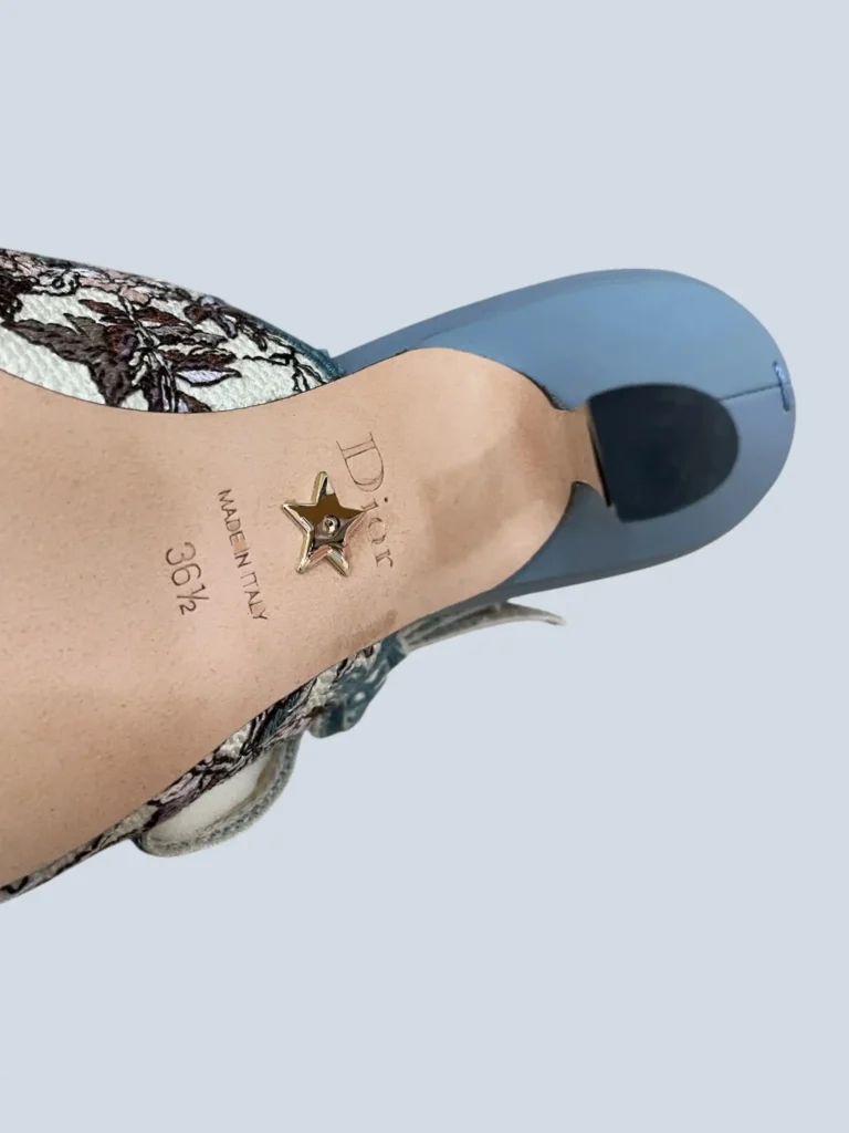 Slingback J'Adior in tela jacquard floreale, 36,5., foto 7 di 7