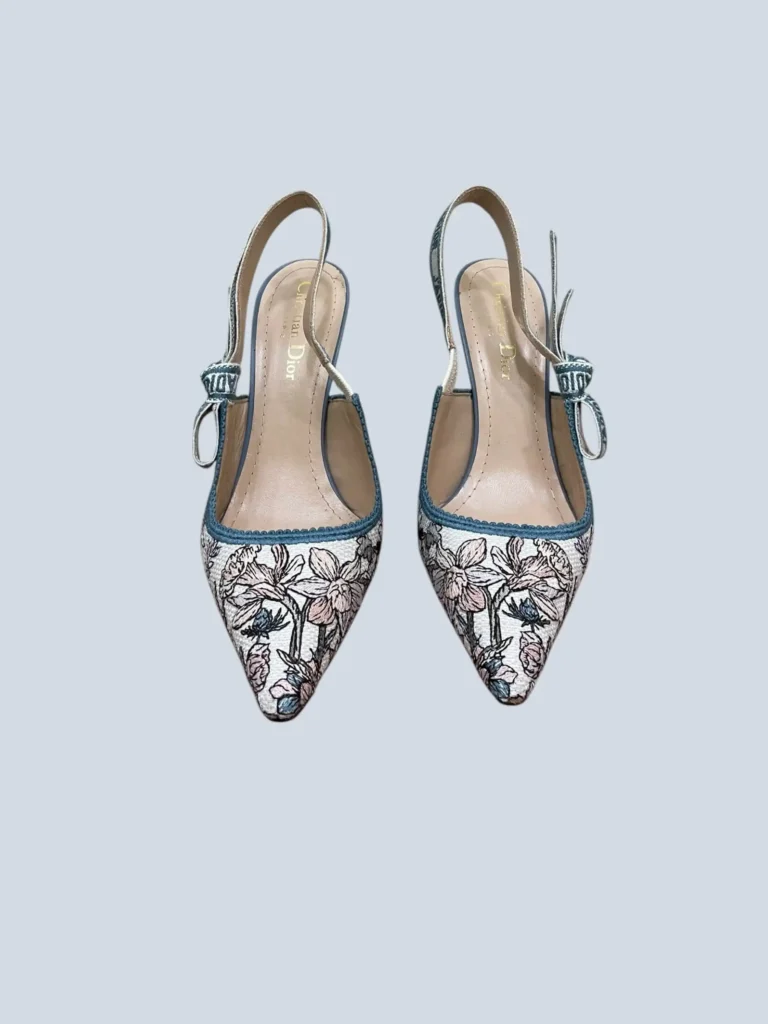 Slingback J'Adior in tela jacquard floreale, 36,5., foto 3 di 7