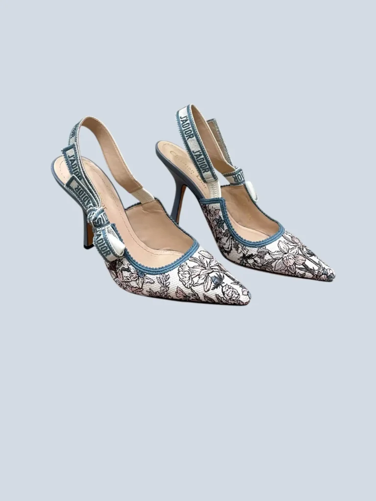 Slingback J'Adior in tela jacquard floreale, 36,5., foto 2 di 7