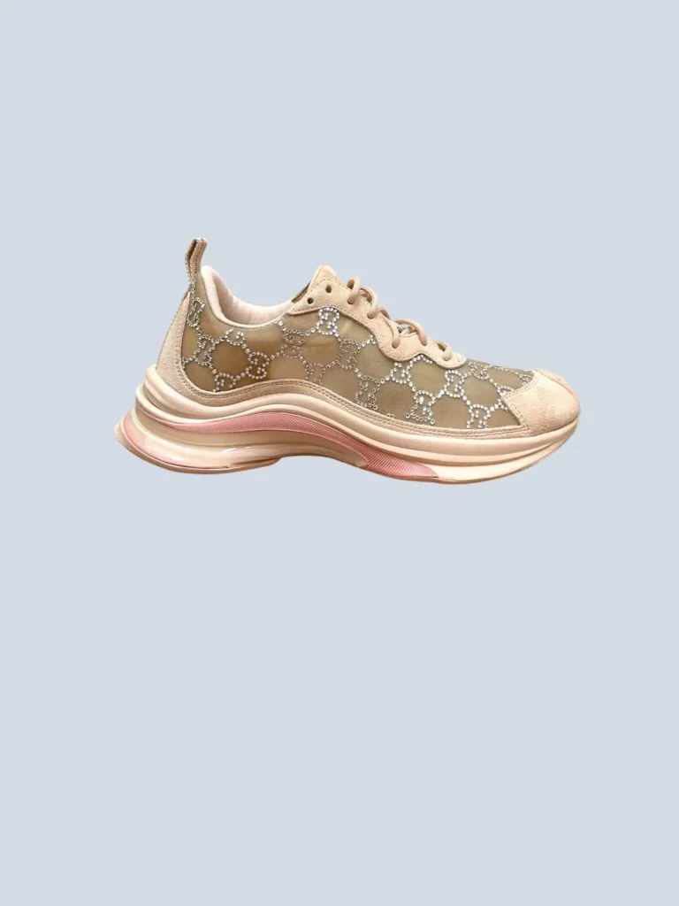 Sneakers Run in mesh e strass, 39,5.