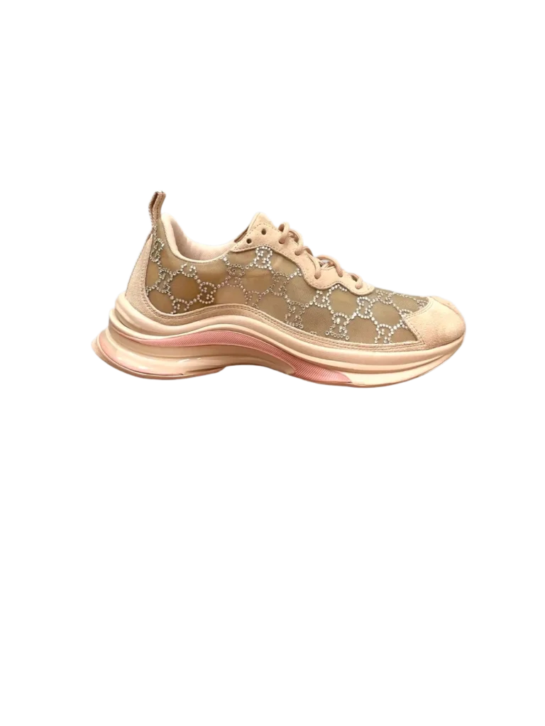 Sneakers Run in mesh e strass, 39,5.
