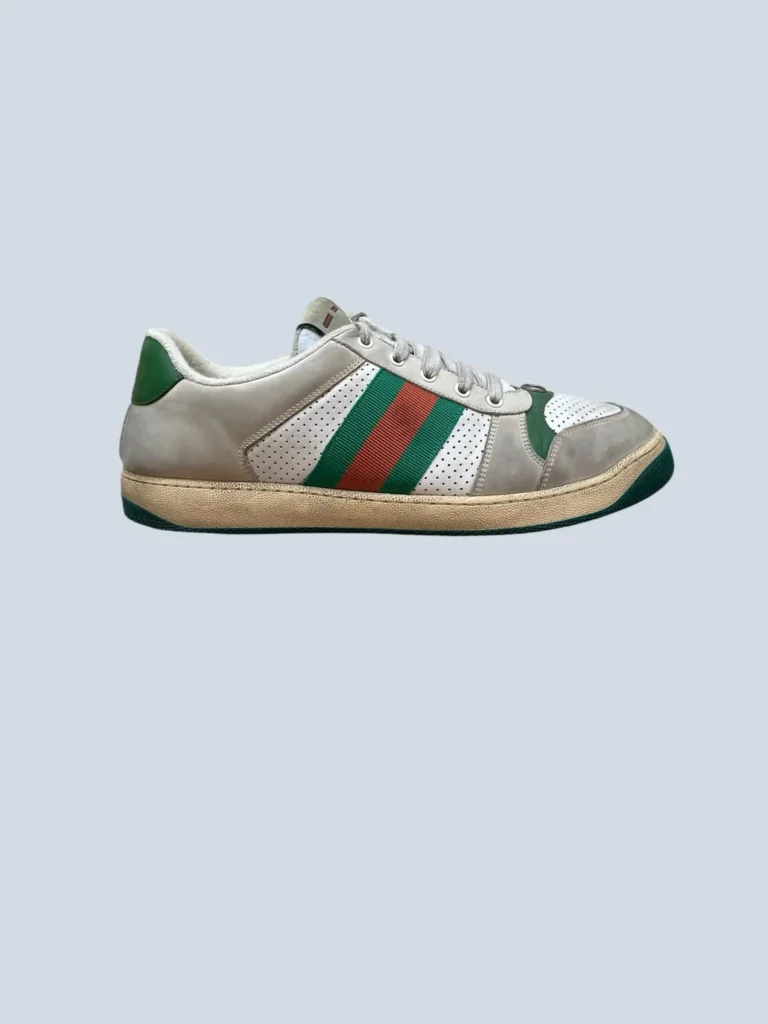 Sneakers Screener in pelle con dettaglio web, 11,5.