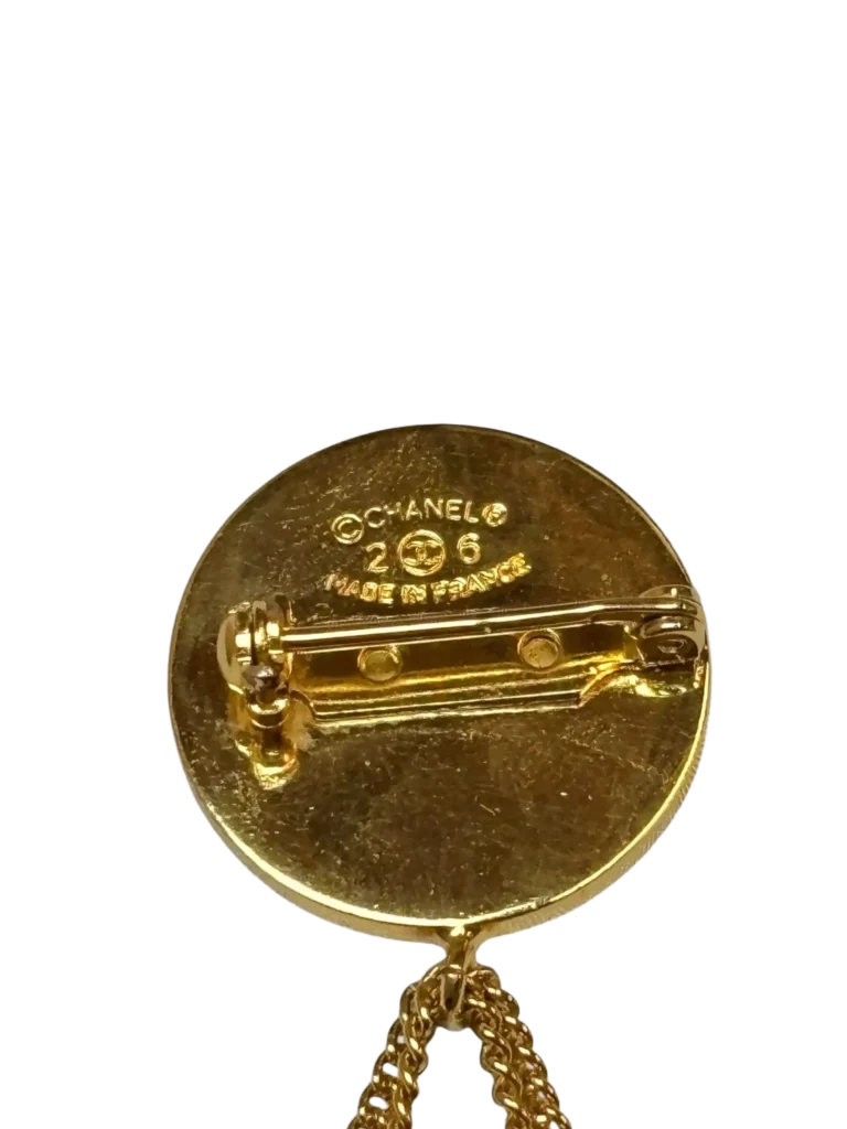 Timeless brooch in gold-plated metal, photo 4 of 4