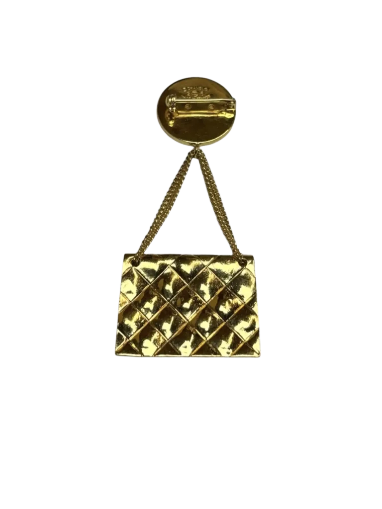 Timeless brooch in gold-plated metal, photo 2 of 4