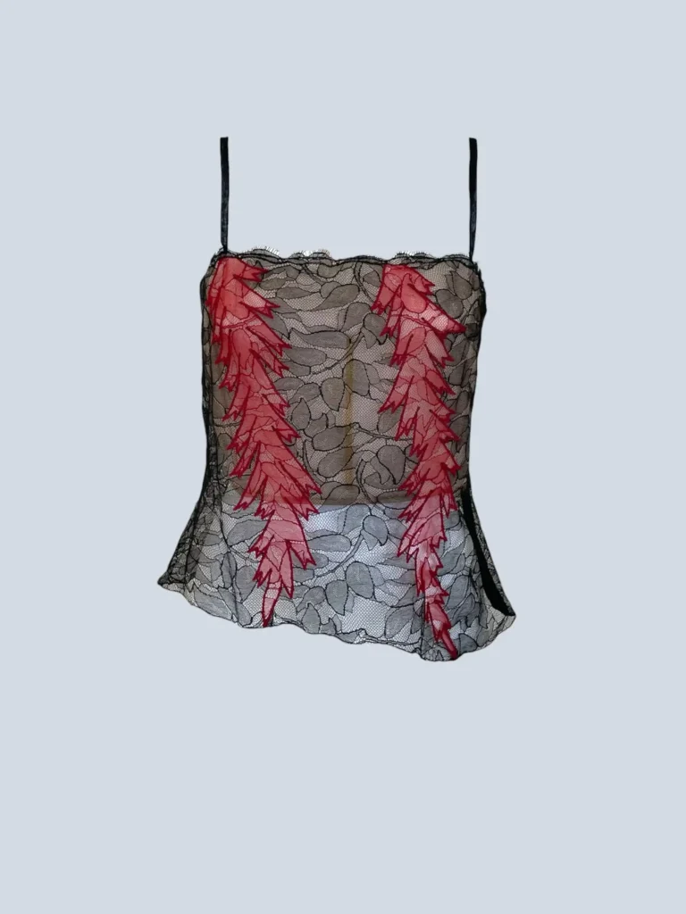 Lace and silk bustier top, 44.