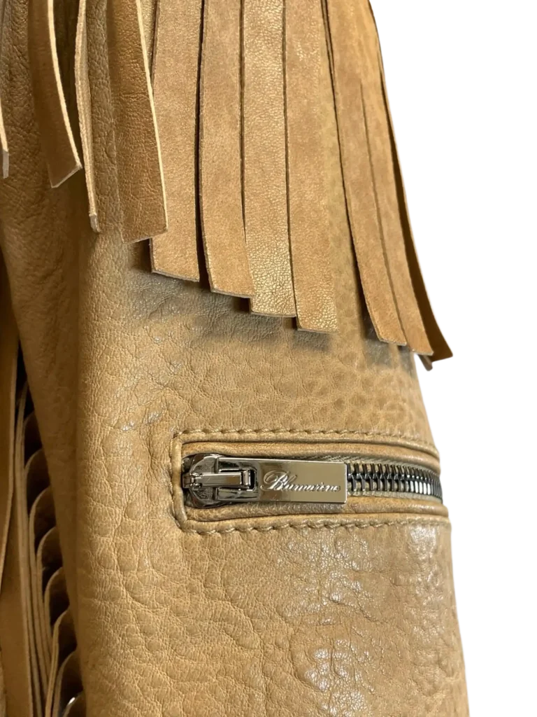 Fringed leather biker jacket, 42., photo 14 of 14