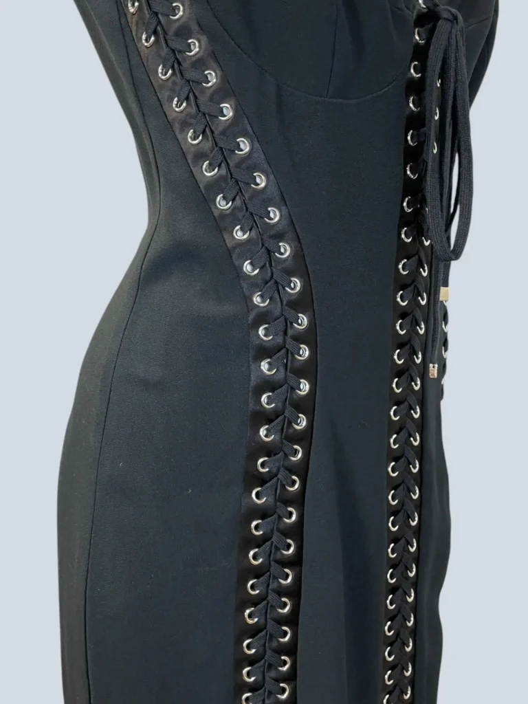 Abito midi tubino con dettagli corsetteria, 44., foto 7 di 7