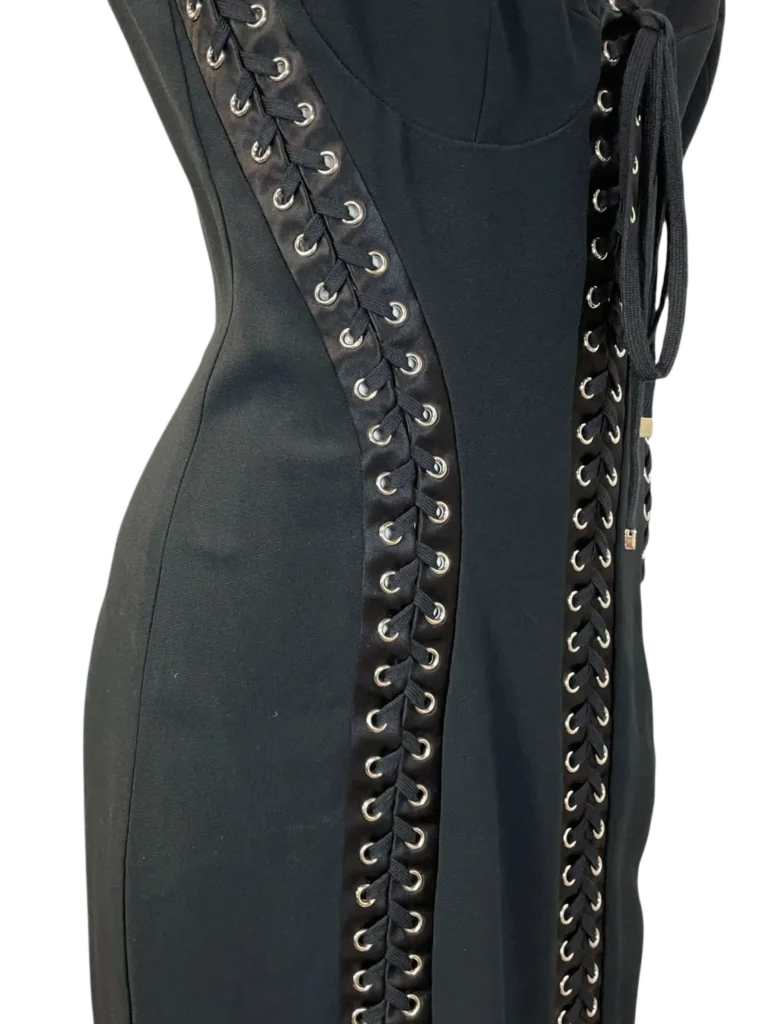Abito midi tubino con dettagli corsetteria, 44., foto 7 di 7