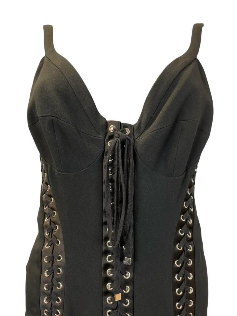 Abito midi tubino con dettagli corsetteria, 44., foto 4 di 7