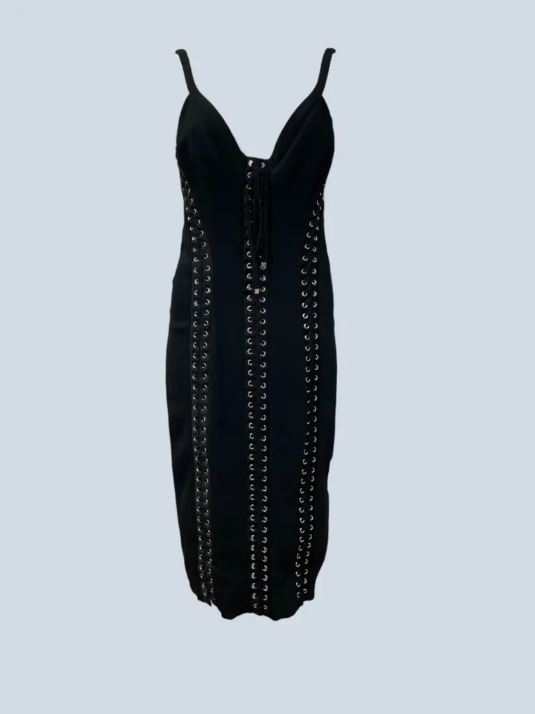 Abito midi tubino con dettagli corsetteria, 44.