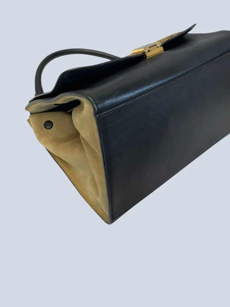 Borsa a spalla Trapeze Medium in pitone e suede., foto 15 di 19