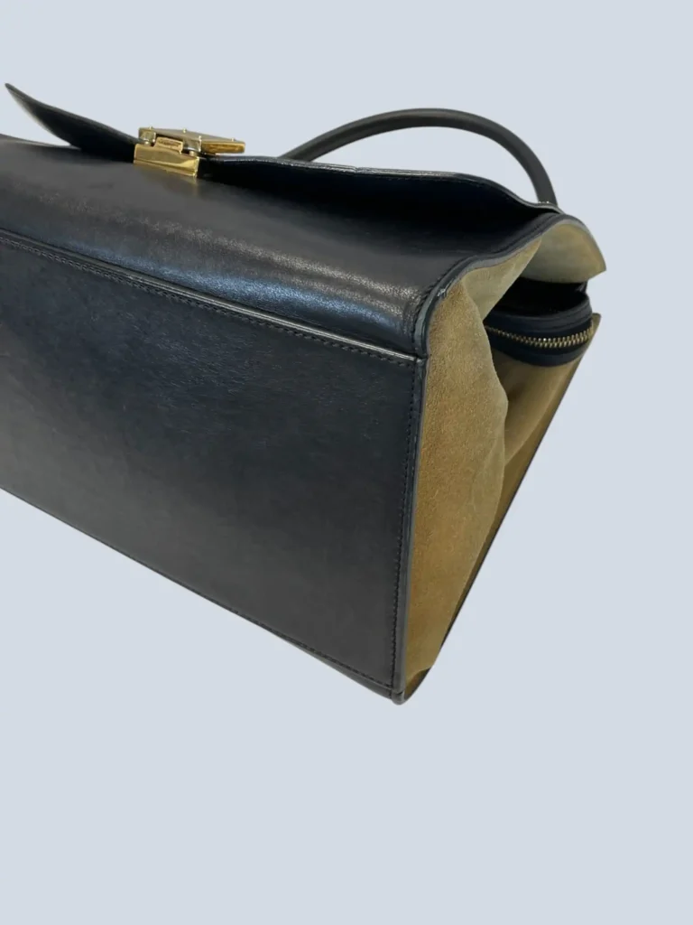 Borsa a spalla Trapeze Medium in pitone e suede., foto 14 di 19