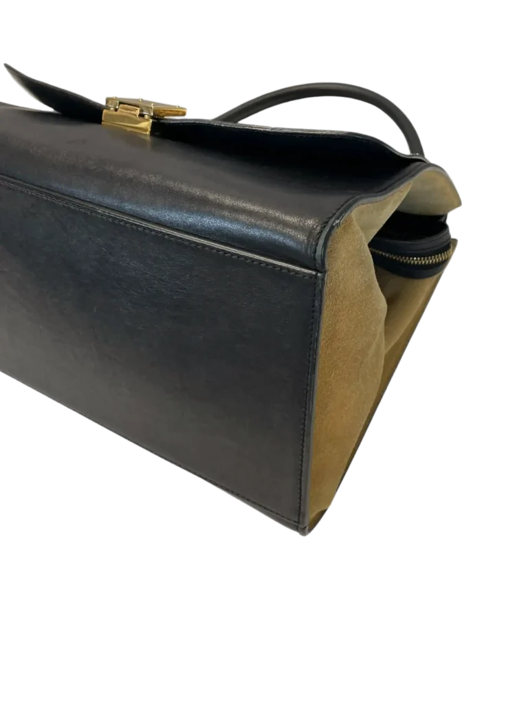 Trapeze Medium python and suede shoulder bag, photo 14 of 19
