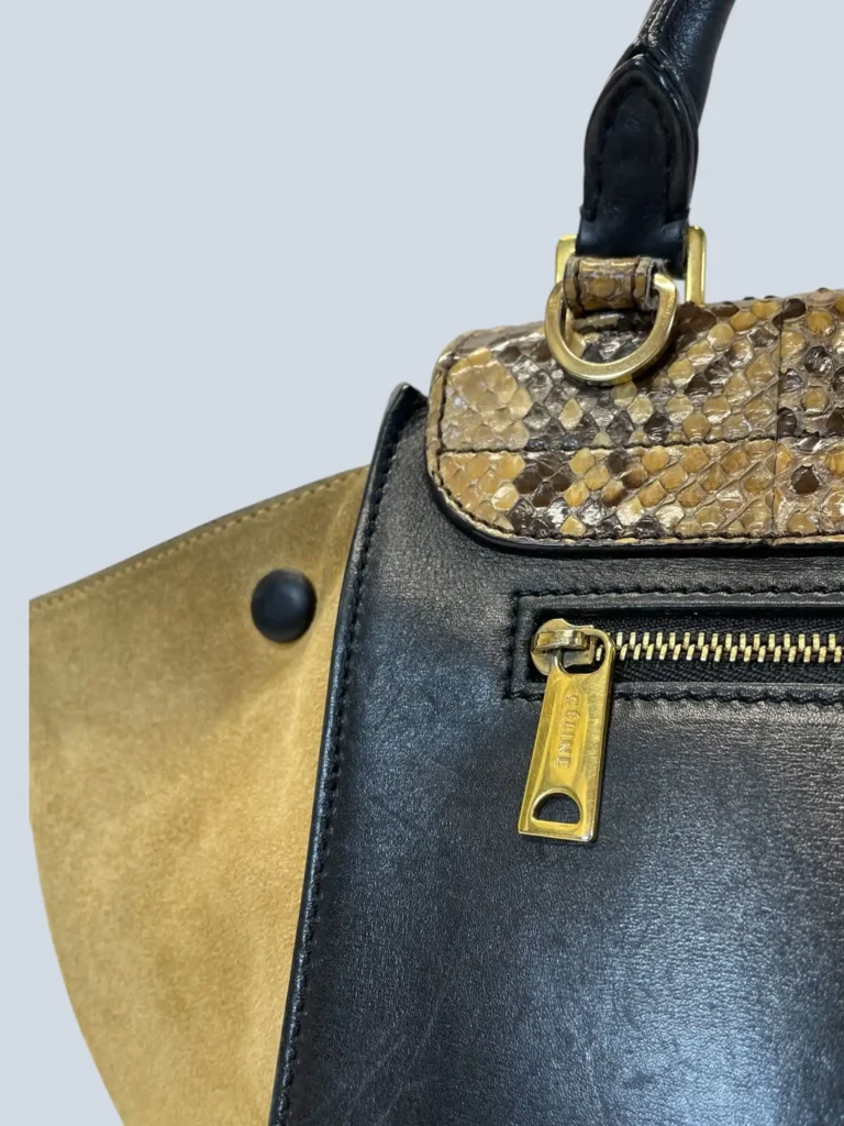 Borsa a spalla Trapeze Medium in pitone e suede., foto 12 di 19