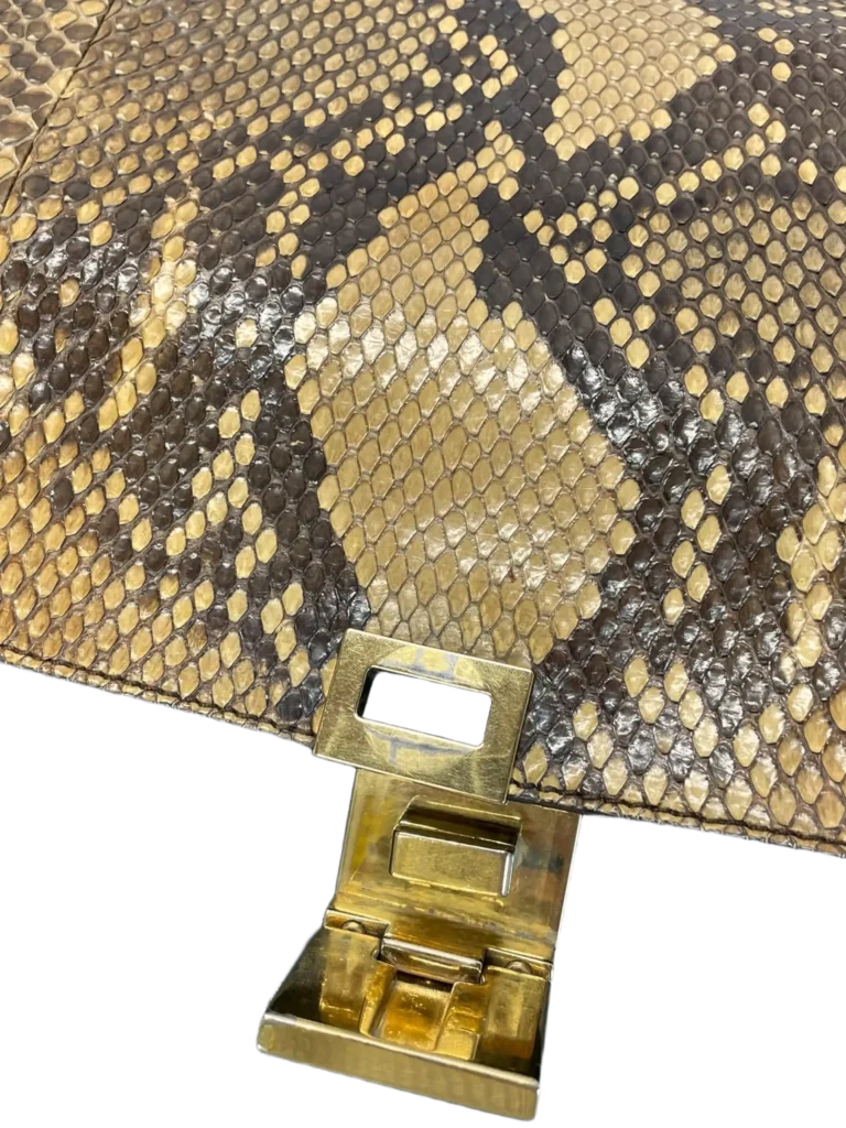 Trapeze Medium python and suede shoulder bag, photo 11 of 19