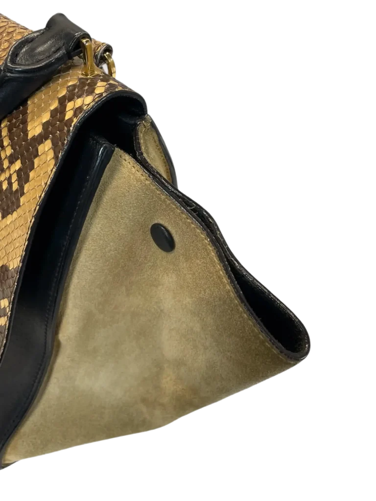 Trapeze Medium python and suede shoulder bag, photo 19 of 19