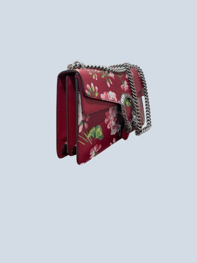 Borsa a spalla Dionysus Piccola in pelle con stampa Blooms., foto 2 di 10