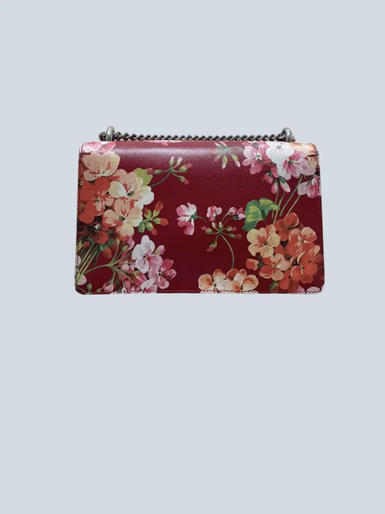 Borsa a spalla Dionysus Piccola in pelle con stampa Blooms., foto 4 di 10