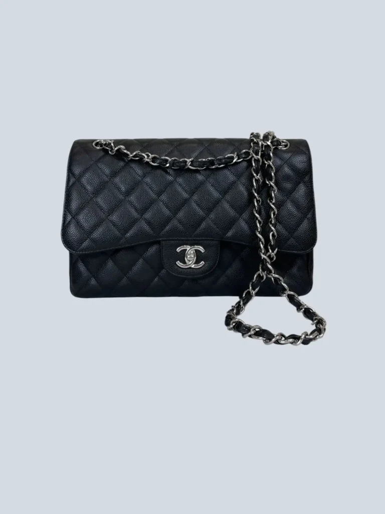 Borsa Jumbo Classic Double Flap in pelle caviar., foto 2 di 12
