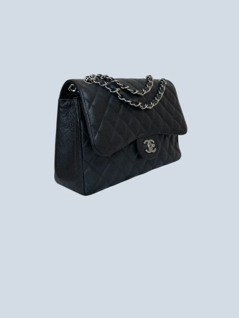 Borsa Jumbo Classic Double Flap in pelle caviar., foto 3 di 12