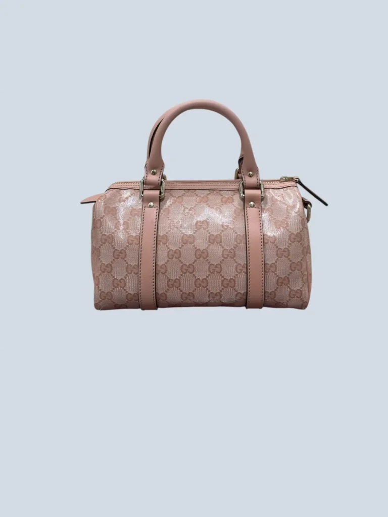 Borsa Boston Piccola in tela lucida spalmata GG Crystal., foto 4 di 10