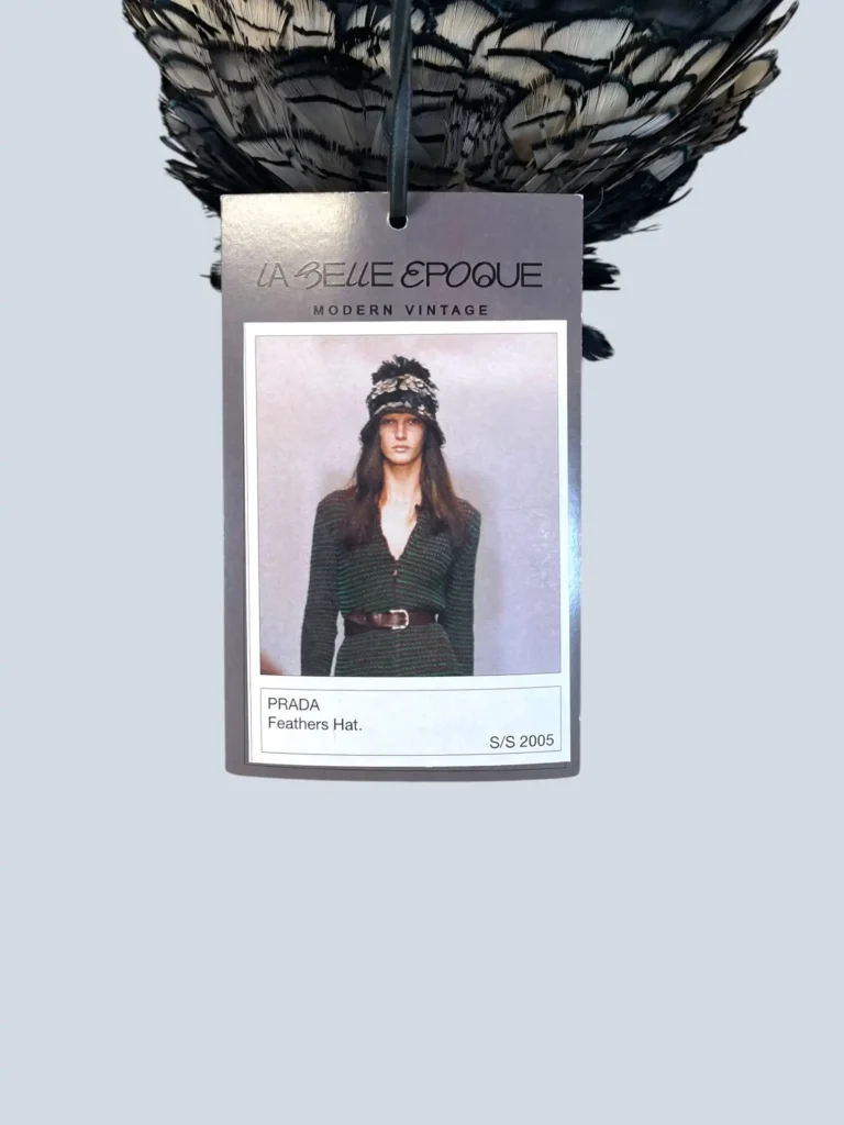 Cappello bucket in piume e rete, M., foto 10 di 10
