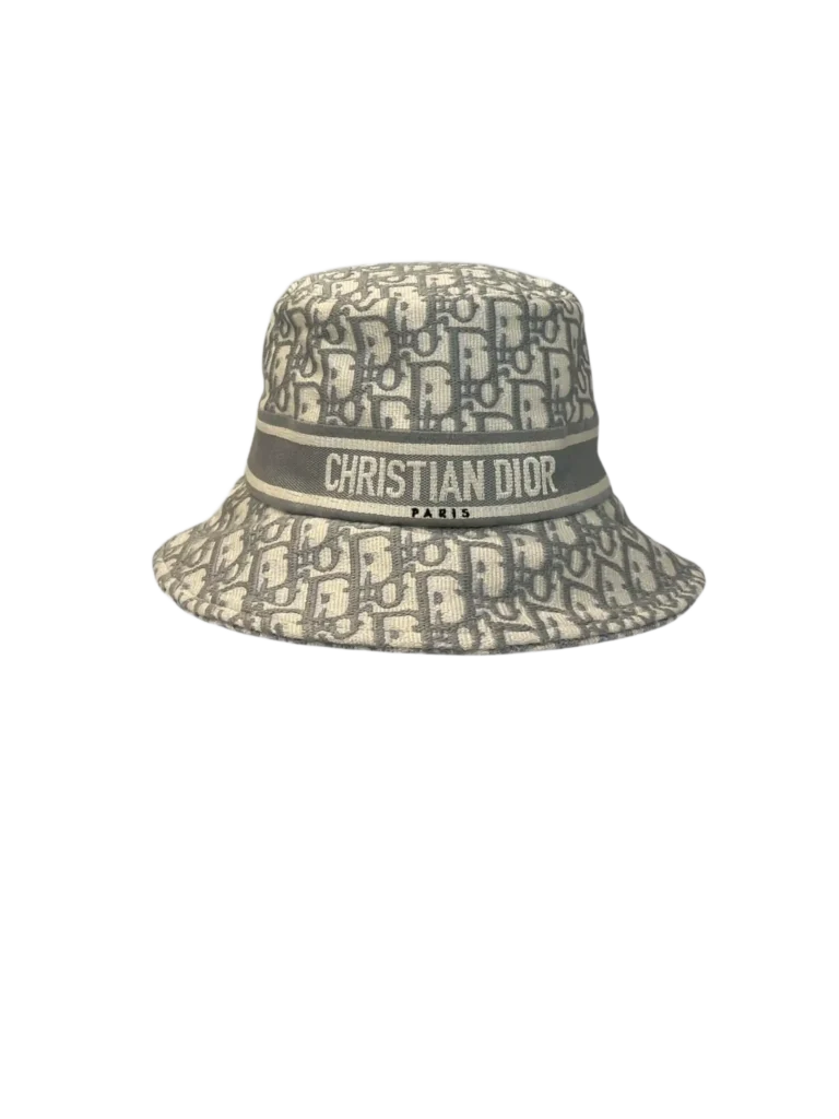 Jacquard canvas bucket hat, 57.