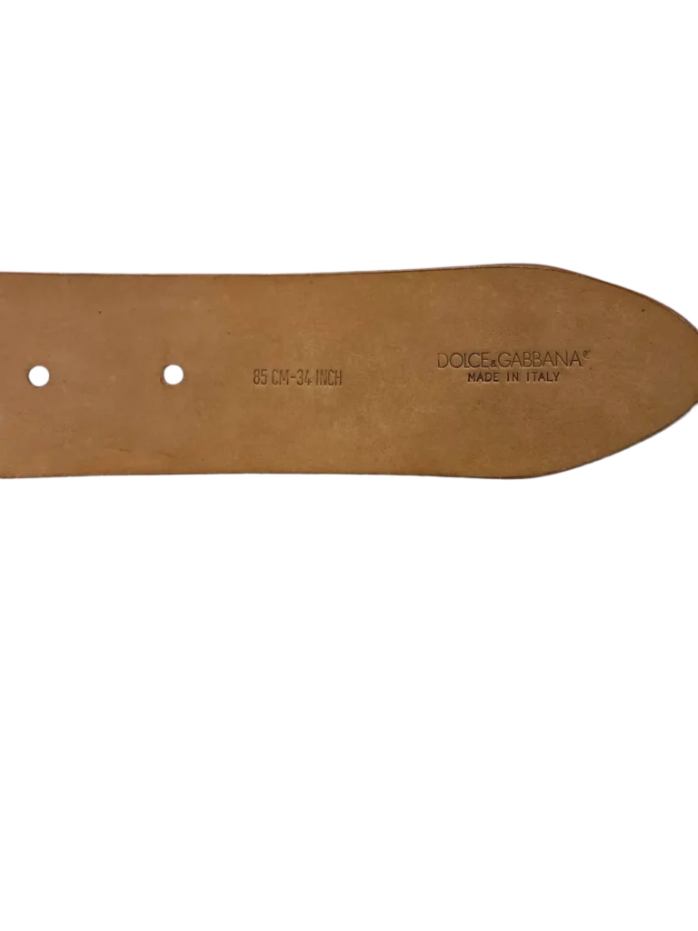 Croc-embossed leather and lurex belt, 85., photo 7 of 7
