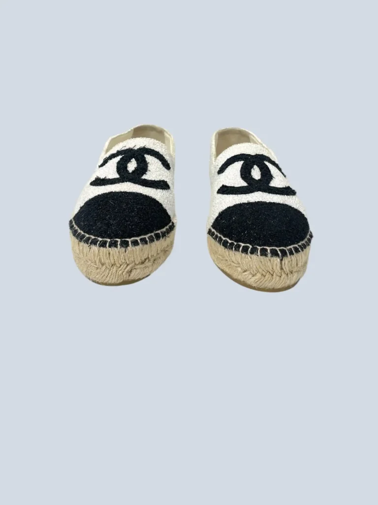 CC logo terry cloth and lurex espadrilles, 36., photo 3 of 5