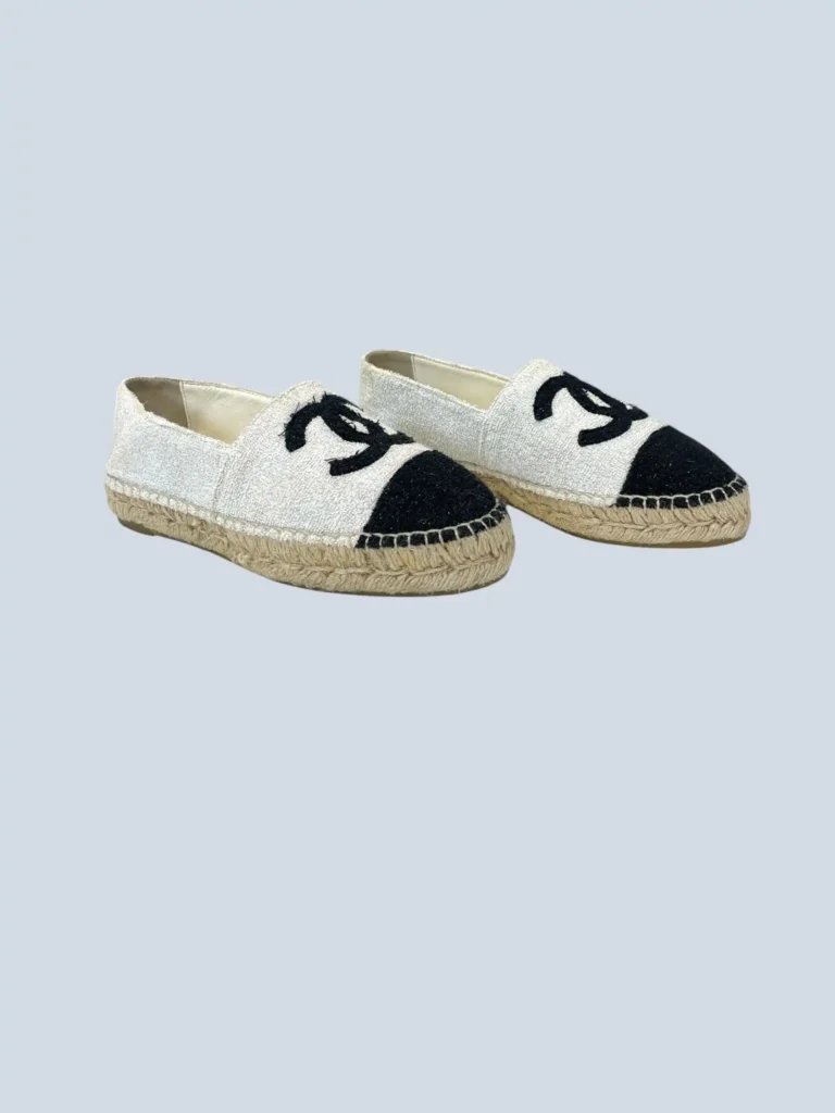 CC logo terry cloth and lurex espadrilles, 36., photo 2 of 5