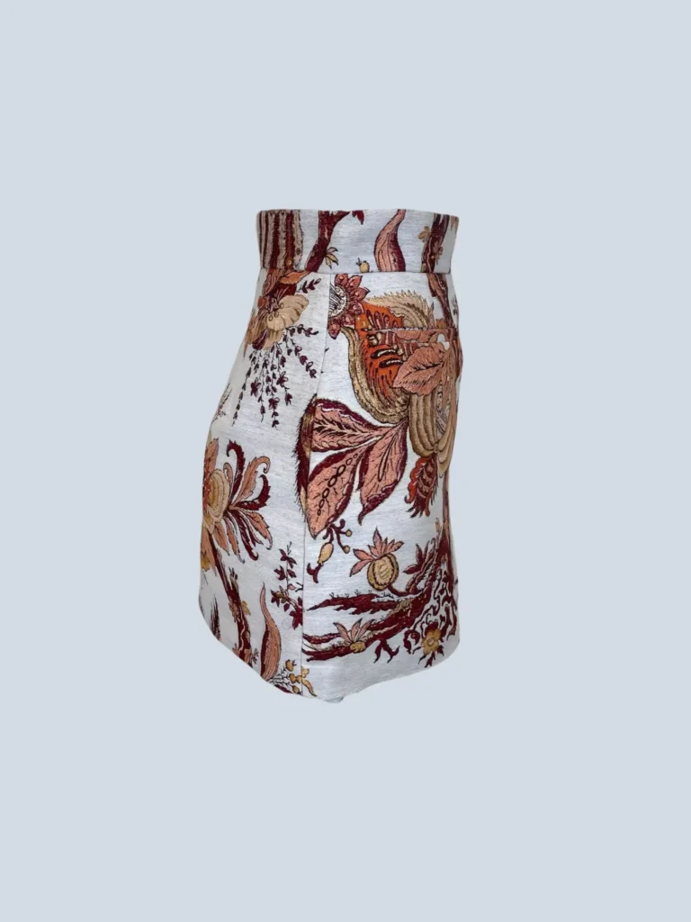 Minigonna in misto cotone jacquard, 38., foto 3 di 10