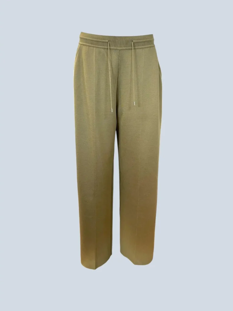 Pantaloni a gamba larga in seta a cachemire, 44.