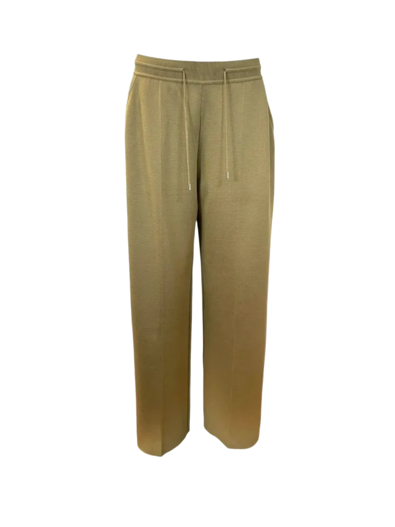 Pantaloni a gamba larga in seta a cachemire, 44.