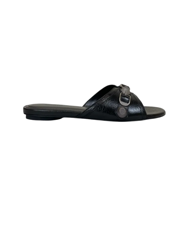 Leather Cagole flat sandals, 37.