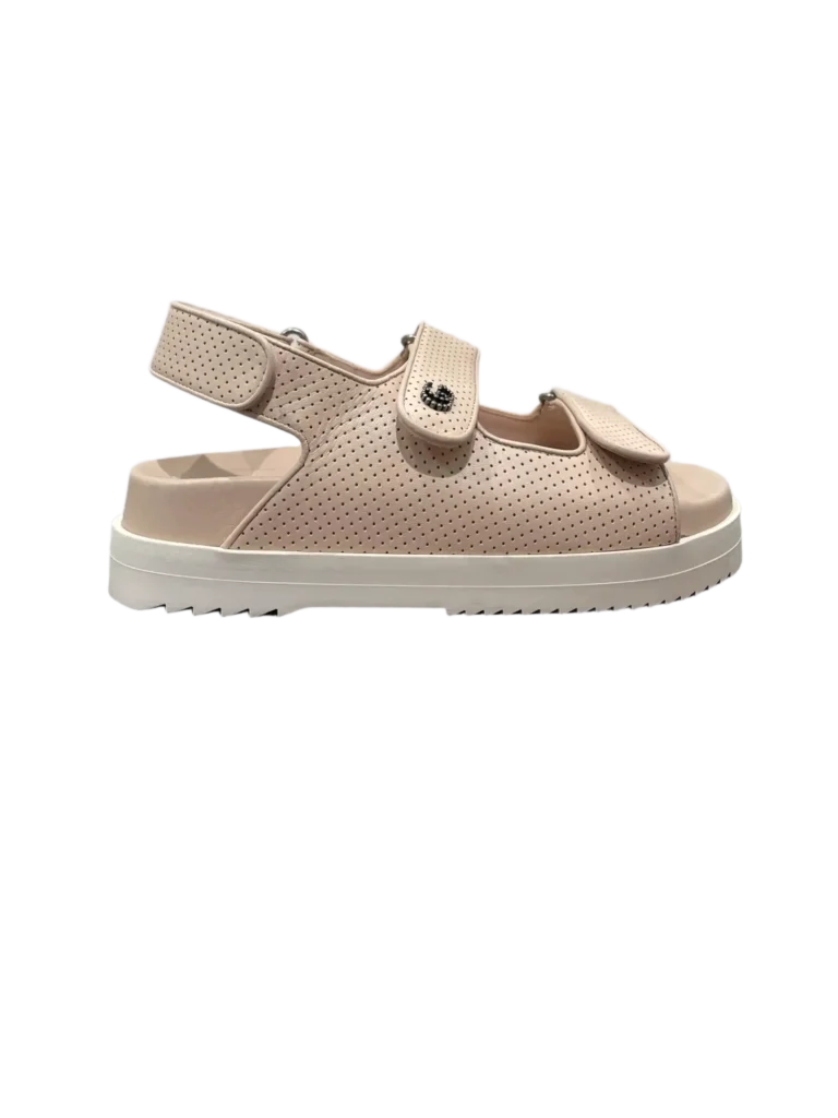 GG perforated leather sandals, 36.
