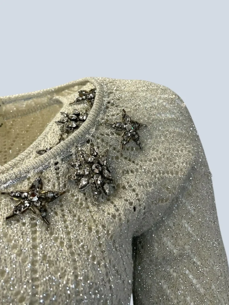 Cotton and lurex twin-set with applications, 42., photo 5 of 12