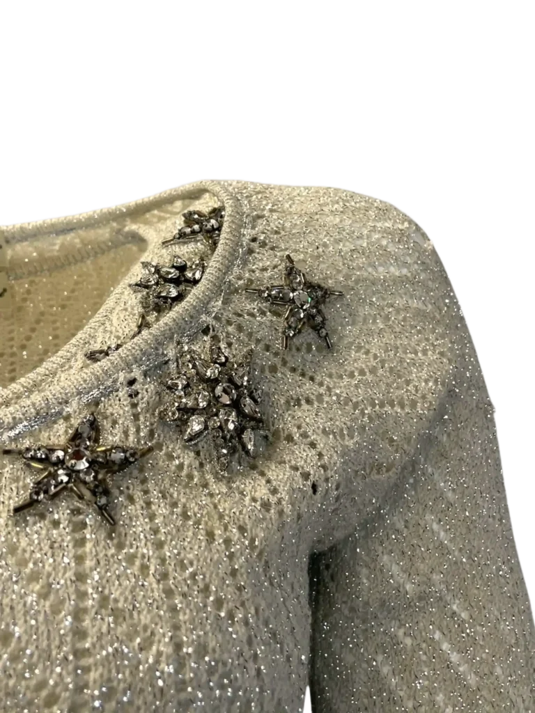 Cotton and lurex twin-set with applications, 42., photo 5 of 12