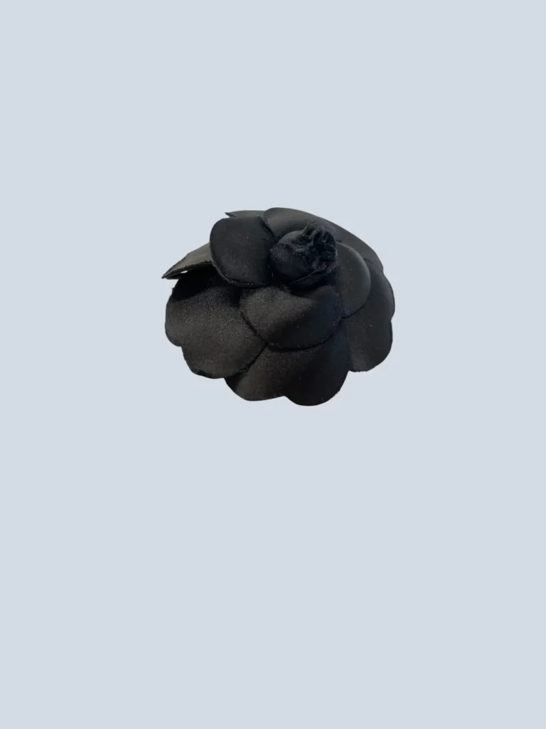 Silk satin Camellia brooch.