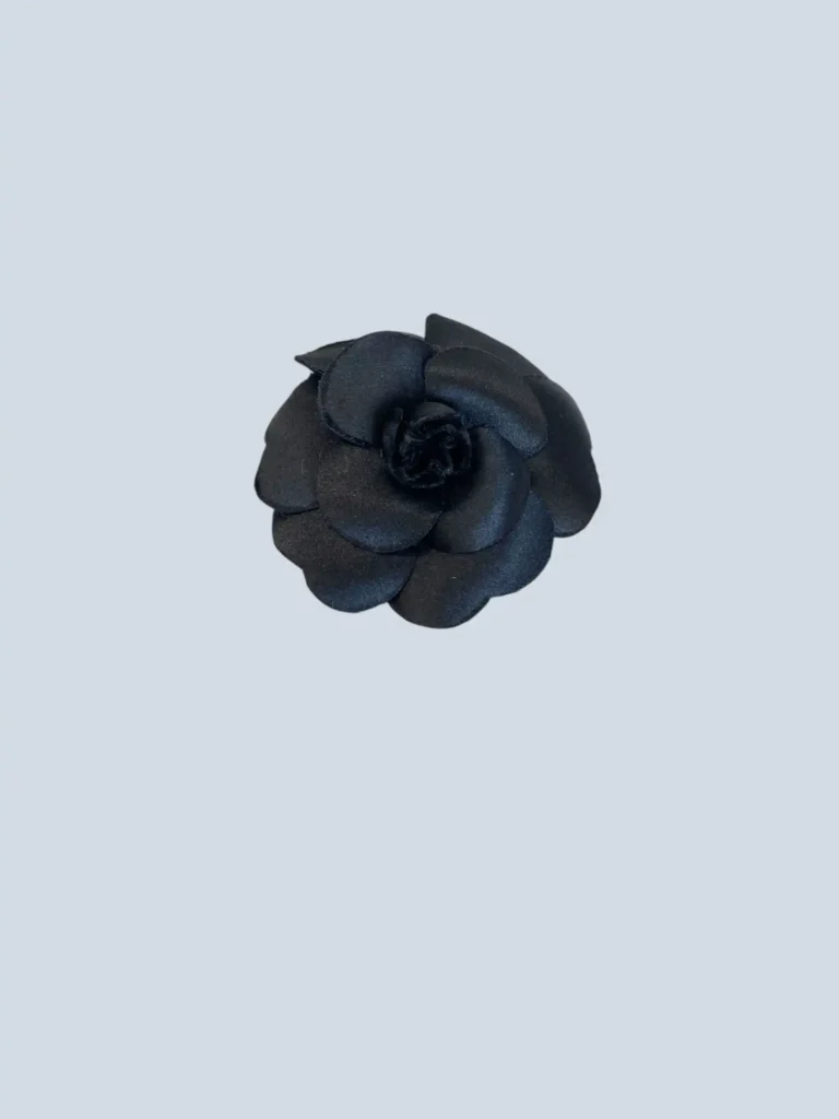 Silk satin Camellia brooch, photo 2 of 4