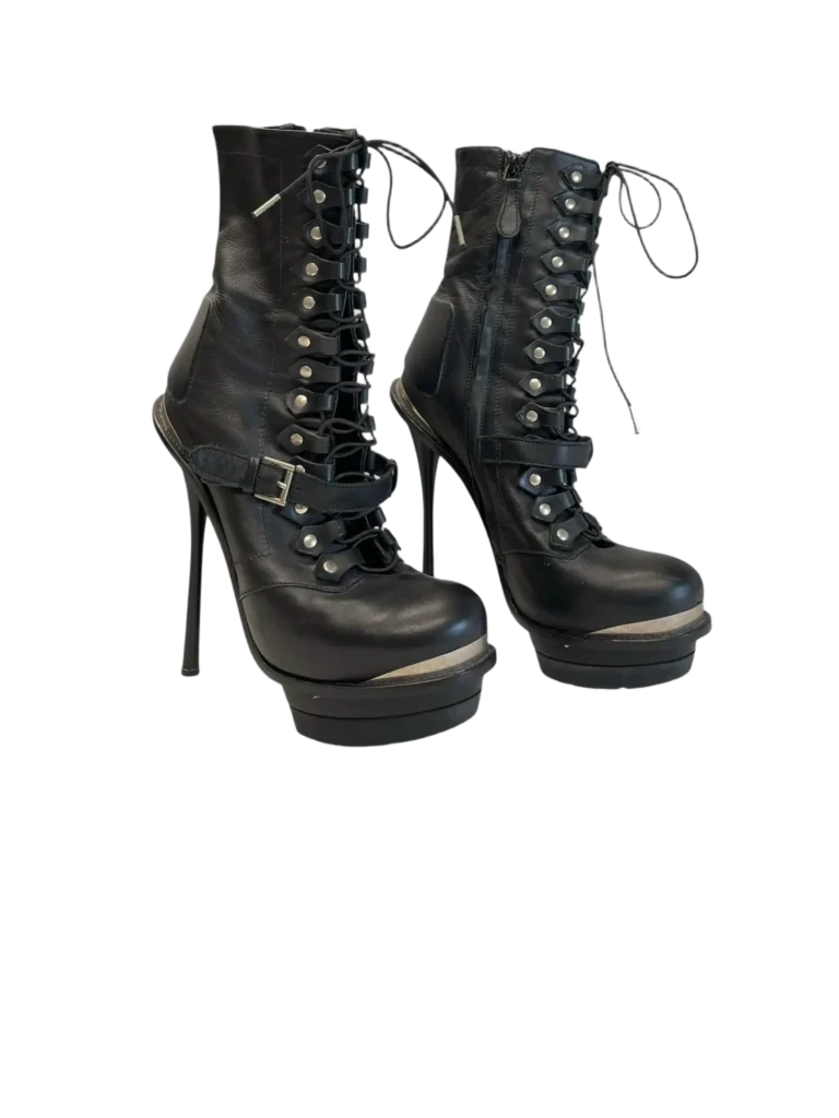 Alexander McQueen Chingley 145 leather lace-up ankle boots, 38., photo 2 of 8
