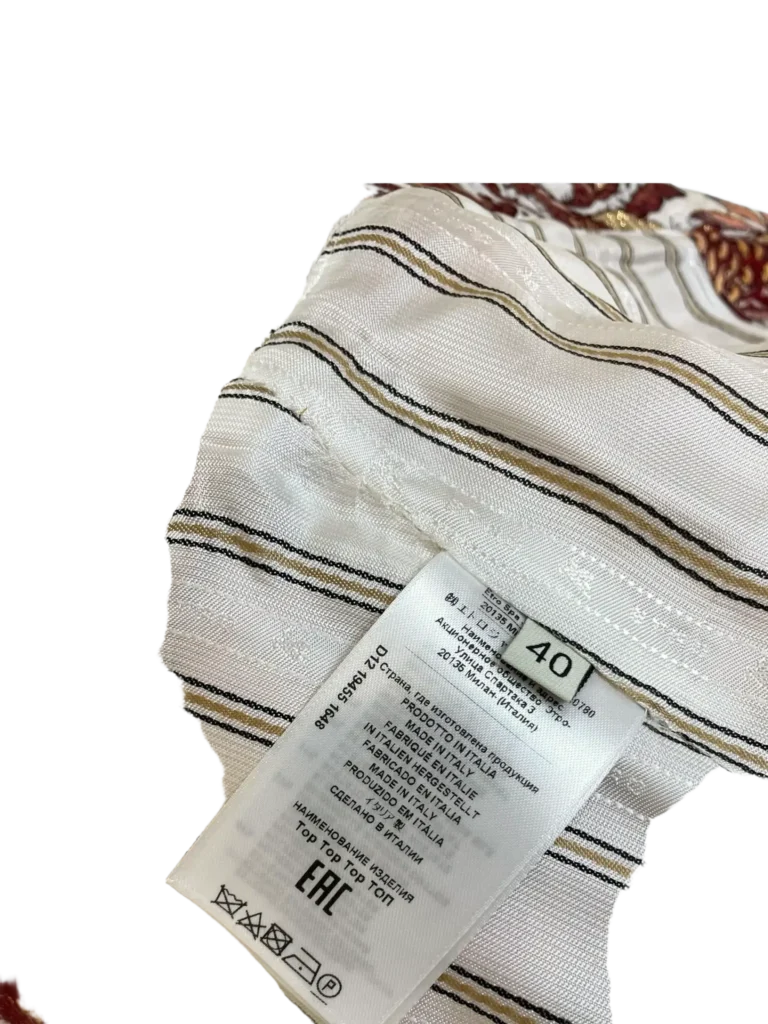Top in misto cotone jacquard, 40., foto 6 di 8