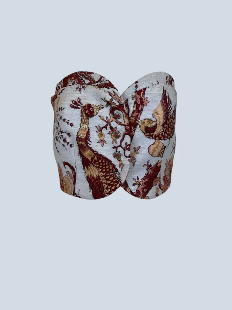 Top in misto cotone jacquard, 40.