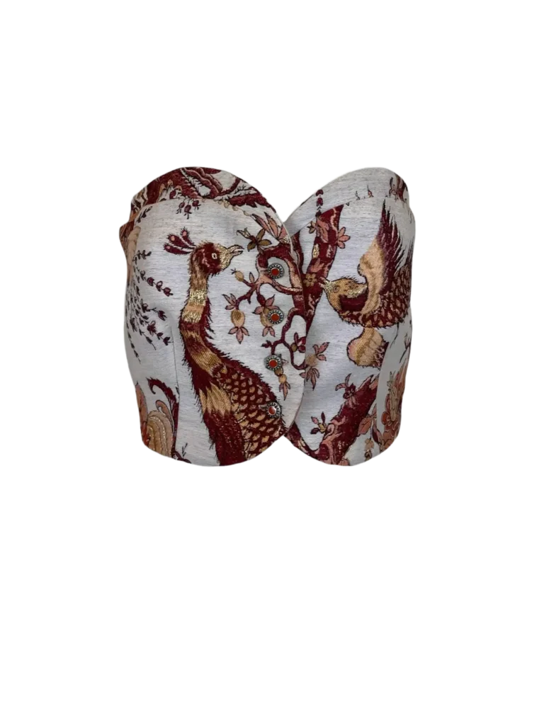 Top in misto cotone jacquard, 40.