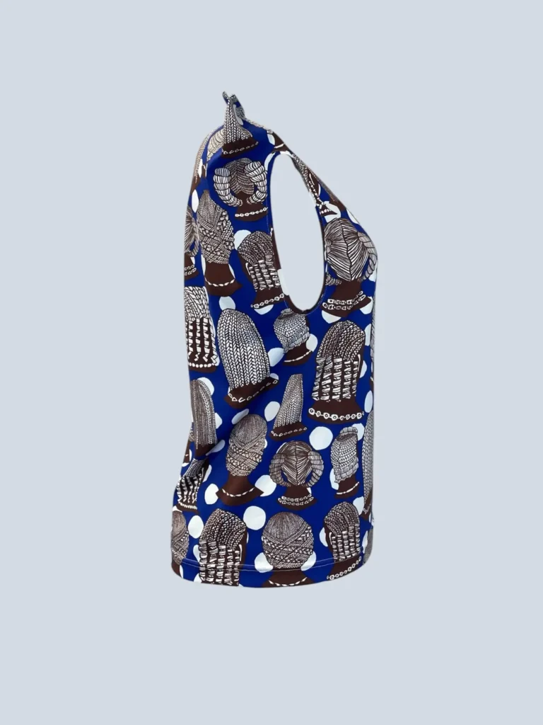 Geometric print cotton top, M., photo 2 of 6